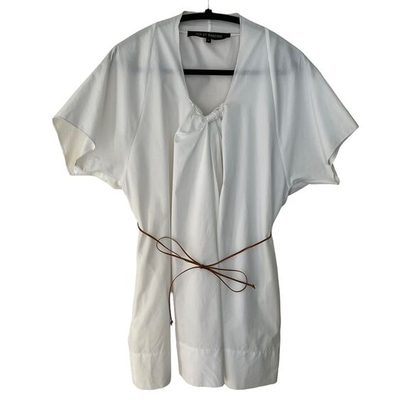 Ter Et Bantine womans Cotton belted tunic white size 42 - Picture 1 of 3